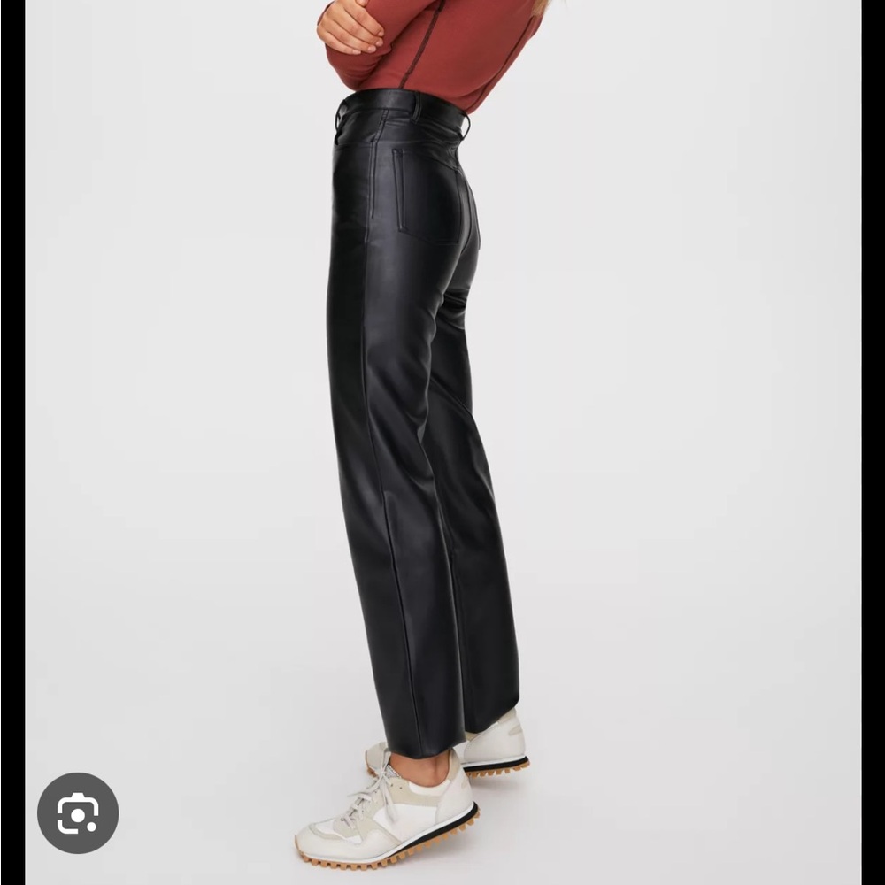 Aritzia Wilfred black faux leather pants